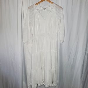 ♡♡ Moon River White Peasant Dress Size Medium